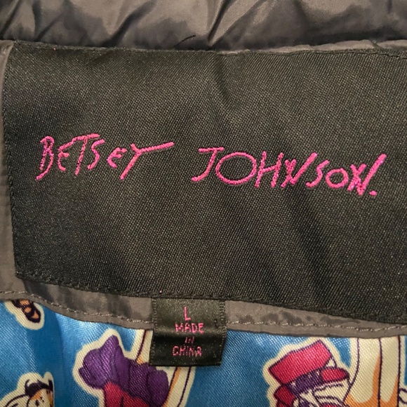 Grey Betsey Johnson Puffer Coat Jacket Womens - Picture 4 of 16